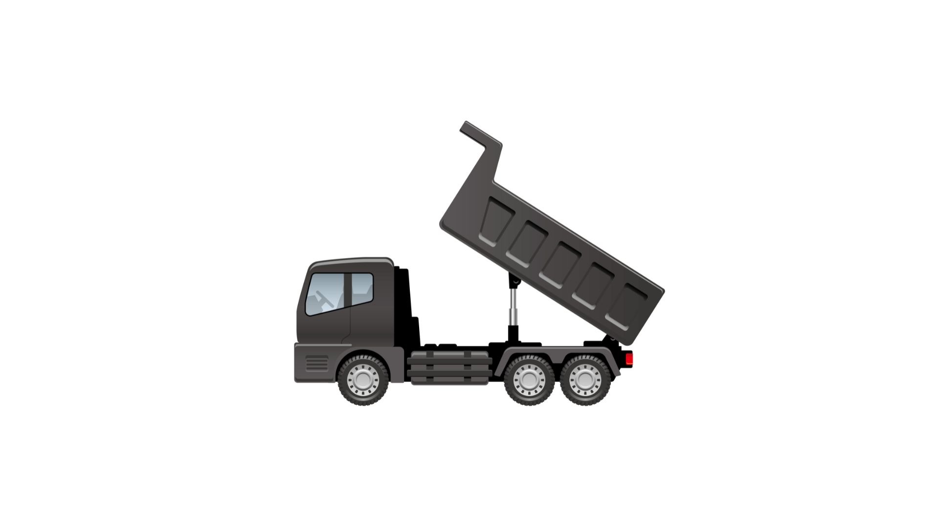 Illustration d’un camion benne en train de décharger, utilisé pour l’évacuation urgente de déchets de chantier dans le Haut-Rhin